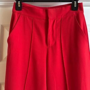 Christmas red wide leg pants. Alice and Olivia!